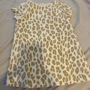 Janie & Jack Velvet Leopard Shift Dress